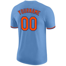 Load image into Gallery viewer, Custom Light Blue Orange-Royal Performance T-Shirt