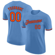 Load image into Gallery viewer, Custom Light Blue Orange-Royal Performance T-Shirt