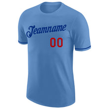 Load image into Gallery viewer, Custom Light Blue Royal-Red Performance T-Shirt