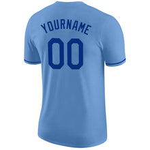 Load image into Gallery viewer, Custom Light Blue Royal-Red Performance T-Shirt