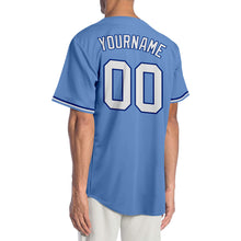 Load image into Gallery viewer, Custom Light Blue White-Royal Authentic Baseball Jersey