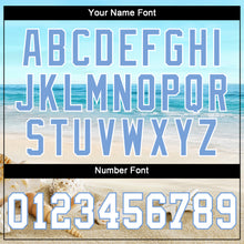 Load image into Gallery viewer, Custom Light Blue White-Light Blue 3D Pattern Design Beach Authentic Baseball Jersey