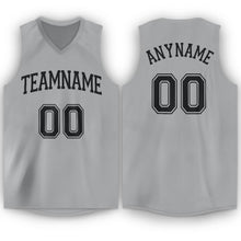 Load image into Gallery viewer, Custom Gray Black V-Neck Basketball Jersey