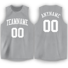 Load image into Gallery viewer, Custom Gray White Round Neck Basketball Jersey