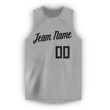 Load image into Gallery viewer, Custom Gray Black Round Neck Basketball Jersey