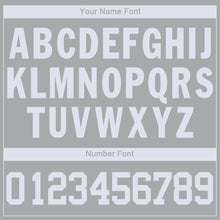 Load image into Gallery viewer, Custom Gray White V-Neck Basketball Jersey