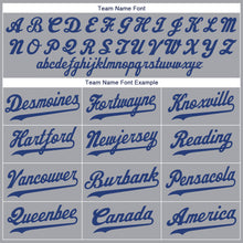 Load image into Gallery viewer, Custom Gray Royal-Red Baseball Jersey