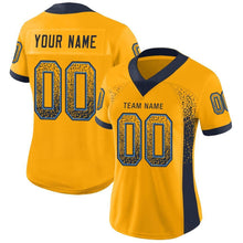 Load image into Gallery viewer, Custom Gold Navy-Powder Blue Drift Fashion Football Jersey