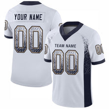 Load image into Gallery viewer, Custom White Navy-Old Gold Drift Fashion Football Jersey