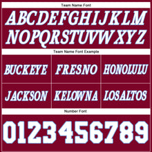 Load image into Gallery viewer, Custom Maroon White-Light Blue Authentic Throwback Basketball Shorts