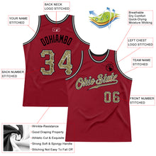 Load image into Gallery viewer, Custom Maroon Camo-Gray Authentic Throwback Basketball Jersey