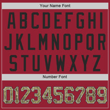 Load image into Gallery viewer, Custom Maroon Camo-Gray Authentic Throwback Basketball Jersey