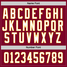 Load image into Gallery viewer, Custom Maroon White-Gold Hockey Jersey