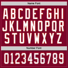 Load image into Gallery viewer, Custom Maroon White-Orange Hockey Jersey