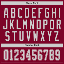Load image into Gallery viewer, Custom Maroon Gray-White Hockey Jersey