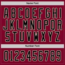Load image into Gallery viewer, Custom Maroon Black-Cream Hockey Jersey