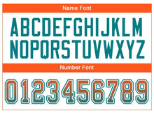 Load image into Gallery viewer, Custom Orange Aqua-White Drift Fashion Football Jersey