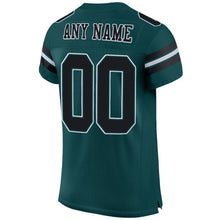 Load image into Gallery viewer, Custom Midnight Green Black-White Mesh Authentic Football Jersey