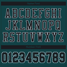 Load image into Gallery viewer, Custom Midnight Green Black-White Mesh Authentic Football Jersey