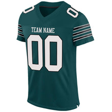 Load image into Gallery viewer, Custom Midnight Green White-Black Mesh Authentic Football Jersey