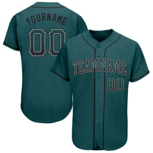 Load image into Gallery viewer, Custom Midnight Green Black-Gray Authentic Drift Fashion Baseball Jersey