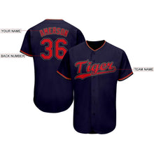 Load image into Gallery viewer, Custom Navy Red-Old Gold Baseball Jersey
