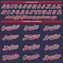 Load image into Gallery viewer, Custom Navy Red-White Authentic Baseball Jersey