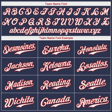 Load image into Gallery viewer, Custom Navy White-Red Authentic Baseball Jersey