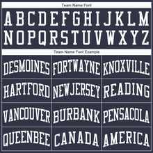 Load image into Gallery viewer, Custom Navy White Round Neck Basketball Jersey