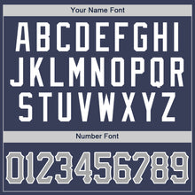 Load image into Gallery viewer, Custom Navy Gray-White Authentic Baseball Jersey
