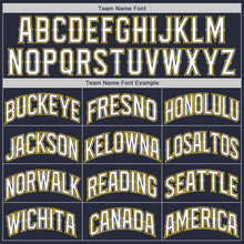 Load image into Gallery viewer, Custom Stitched Navy Gold-White Sports Pullover Sweatshirt Hoodie