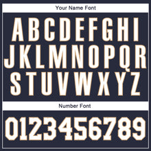 Load image into Gallery viewer, Custom Stitched Navy White-Old Gold Sports Pullover Sweatshirt Hoodie