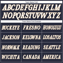 Load image into Gallery viewer, Custom Stitched Navy White-Old Gold Sports Pullover Sweatshirt Hoodie