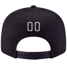 Load image into Gallery viewer, Custom Navy Gray-White Stitched Adjustable Snapback Hat