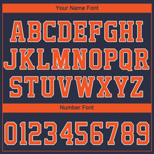 Load image into Gallery viewer, Custom Navy Orange-White Performance T-Shirt