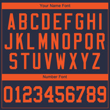 Load image into Gallery viewer, Custom Navy Orange Performance T-Shirt