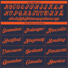 Load image into Gallery viewer, Custom Navy Orange Performance T-Shirt