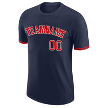 Load image into Gallery viewer, Custom Navy Red-White Performance T-Shirt