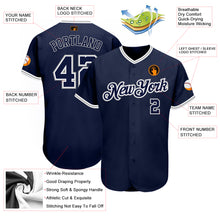 Load image into Gallery viewer, Custom Navy Navy-Gray Authentic Baseball Jersey