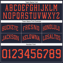 Load image into Gallery viewer, Custom Navy Orange-Royal Authentic Throwback Basketball Shorts