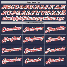 Load image into Gallery viewer, Custom Navy White-Orange Authentic Throwback Basketball Jersey