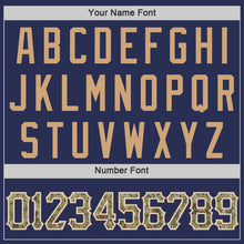 Load image into Gallery viewer, Custom Navy Camo-Old Gold Authentic Throwback Basketball Jersey