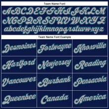 Load image into Gallery viewer, Custom Navy Gray-Teal Authentic Baseball Jersey