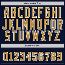 Load image into Gallery viewer, Custom Navy Old Gold-White Authentic Baseball Jersey