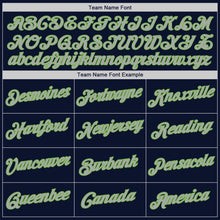 Load image into Gallery viewer, Custom Navy Gray-Neon Green Authentic Baseball Jersey Jersey