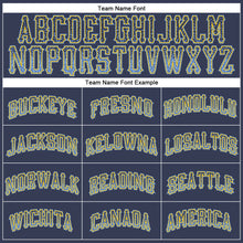 Load image into Gallery viewer, Custom Navy Light Blue-Gold Authentic Drift Fashion Baseball Jersey