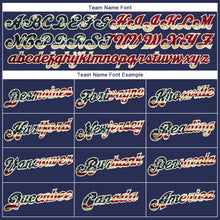 Load image into Gallery viewer, Custom Navy Vintage USA Flag-Cream Authentic Throwback Basketball Jersey