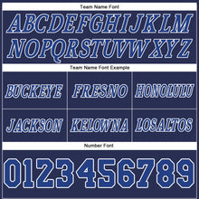 Load image into Gallery viewer, Custom Navy Royal-White Authentic Throwback Basketball Shorts