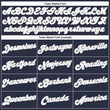 Load image into Gallery viewer, Custom Navy White Pinstripe White-Gray Authentic Basketball Jersey