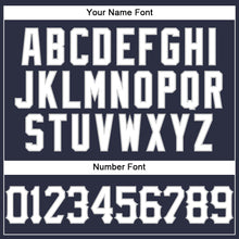 Load image into Gallery viewer, Custom Navy White Pinstripe White-Gray Authentic Basketball Jersey